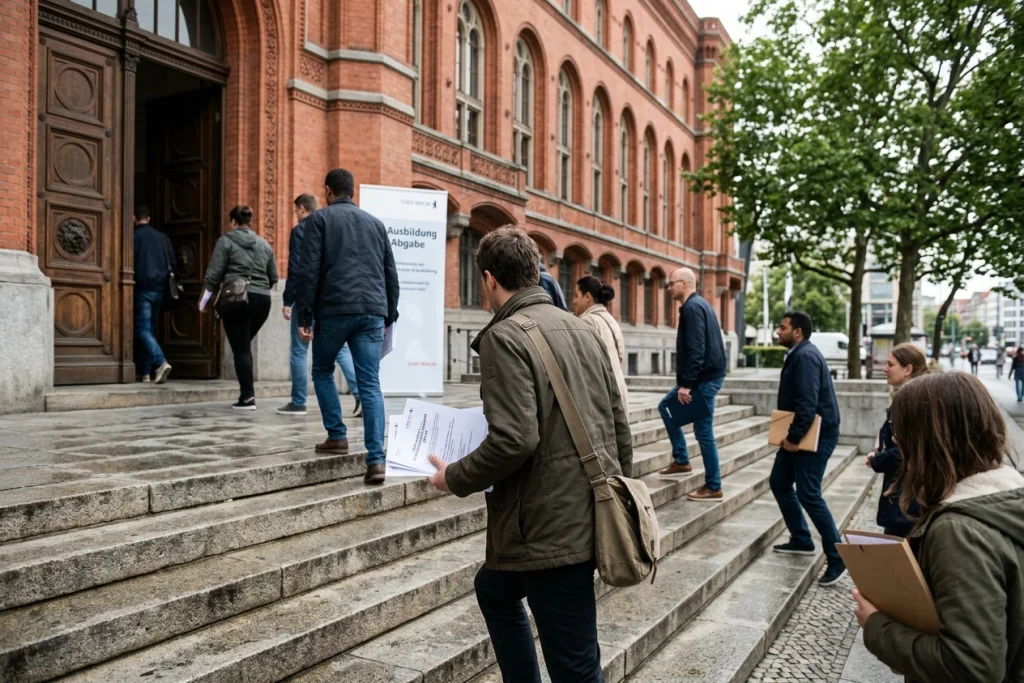 Ausbildungsplatzabgabe Berlin – Berliner Rathaus und Senatsverwaltung – Debatte um die neue Ausgleichsabgabe für Betriebe