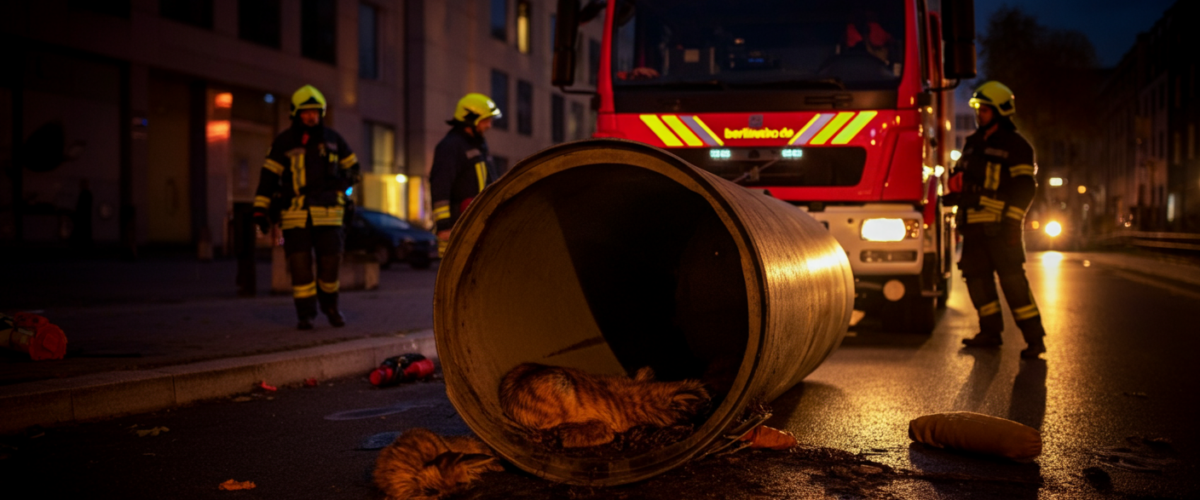 Fuchswelpen Rettung Berlin: Feuerwehr befreit Tiere aus Regenrohr Berlin News