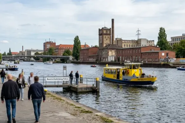 bvg fähre f11 fahrplan – BVG Fähre F11 auf der Spree zwischen Baumschulenweg und Oberschöneweide in Berlin Treptow-Köpenick
