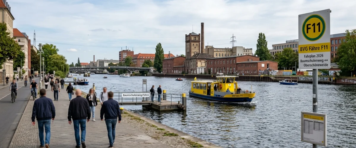 bvg fähre f11 fahrplan – BVG Fähre F11 auf der Spree zwischen Baumschulenweg und Oberschöneweide in Berlin Treptow-Köpenick