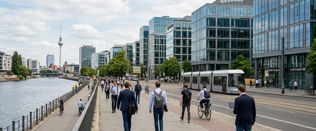 Gewerbesteuer Hebesatz Berlin – Taschenrechner und Steuerunterlagen auf einem Schreibtisch in Berlin-Mitte