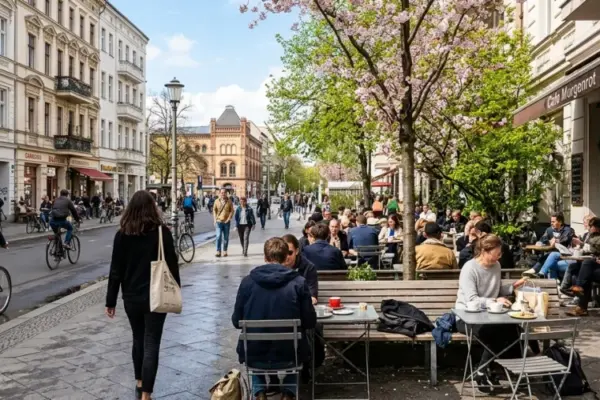 Kultur Berlin kostenlos – Frühlingssonne über der Museumsinsel in Berlin-Mitte