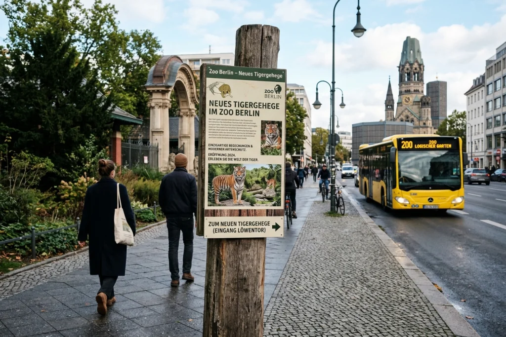 neues Tigergehege Berliner Zoo – Zoodirektor Andreas Knieriem bei der Eröffnung der neuen Tigeranlage im Tiergarten