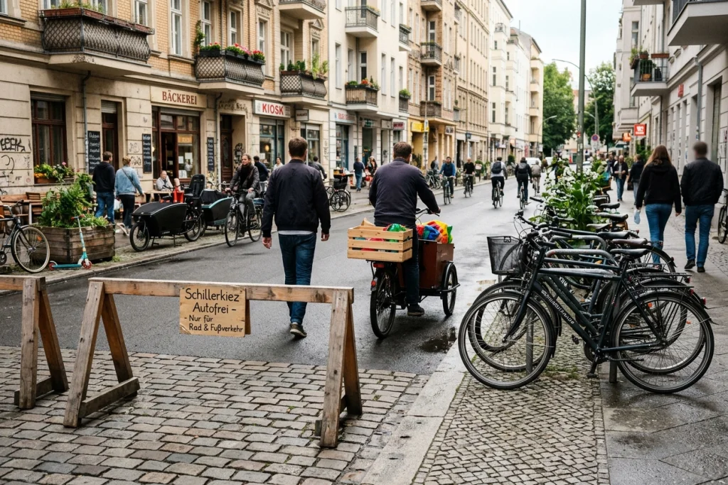 Schillerkiez Autofrei Berlin: Umbau am Herrfurthplatz startet Schillerkiez Autofrei Berlin – Baustelle in Berlin-Neukölln – Sperrungen rund um die Schillerpromenade für Fußgänger und Radfahrer