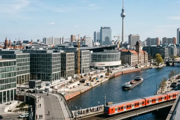 Tesla Grünheide Ausbau – Blick auf die Gigafactory in Brandenburg nahe Berlin