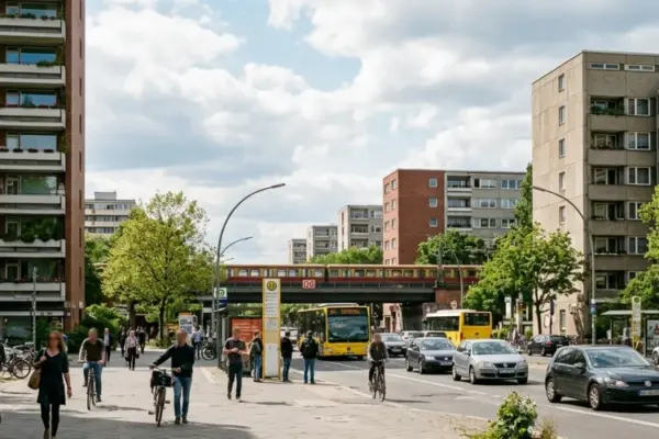 Wohnen Hansaviertel Berlin – Blick auf die sanierten Hochhäuser der Interbau 1957 in Berlin-Mitte