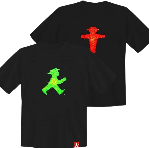 Ampelmaennchen T-Shirt Schwarz