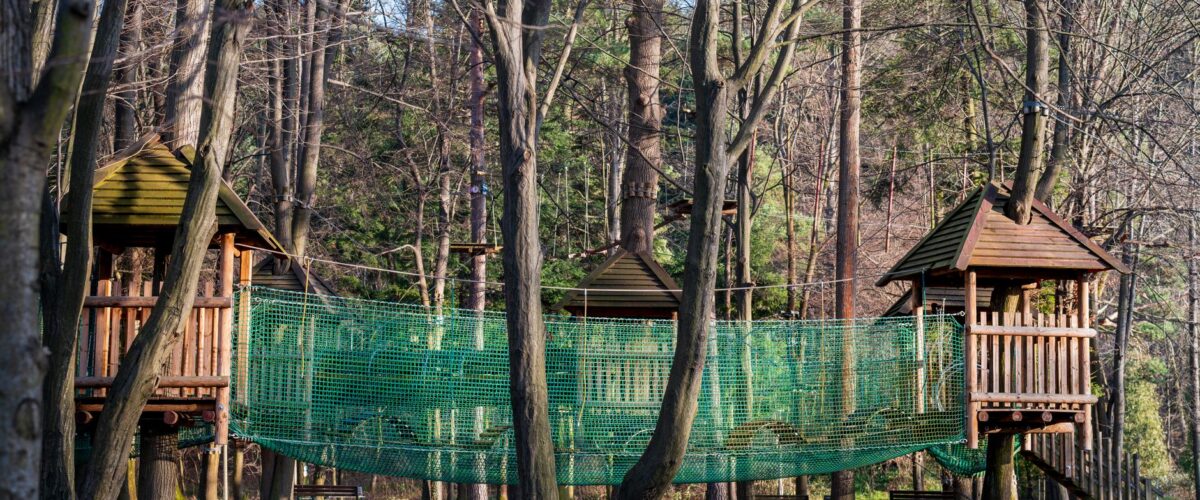 Holzburg und Kletteranlage im Grünen – Sherwood Forest Spielplatz in Charlottenburg
