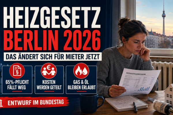Mieterin prüft Heizkostenabrechnung in Berliner Wohnung zum Heizgesetz Berlin 2026