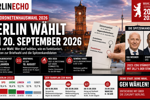 Abgeordnetenhauswahl 2026 in Berlin mit Stimmzettel, Wahlurne, Rotem Rathaus und wichtigsten Infos zur Berlin-Wahl