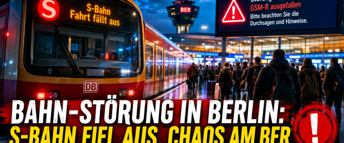Bahn-Störung in Berlin mit S-Bahn-Ausfall, GSM-R-Störung und gestrandeten Reisenden am BER