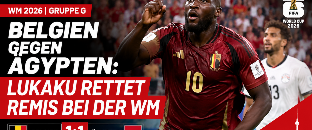 Belgien gegen Ägypten bei der WM 2026: Lukaku rettet Belgien spät das 1:1 gegen Ägypten