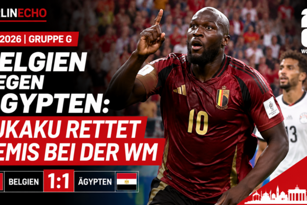 Belgien gegen Ägypten bei der WM 2026: Lukaku rettet Belgien spät das 1:1 gegen Ägypten