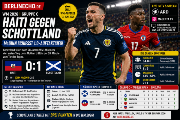 Haiti gegen Schottland WM 2026: John McGinn erzielt das Tor zum 1:0-Sieg für Schottland