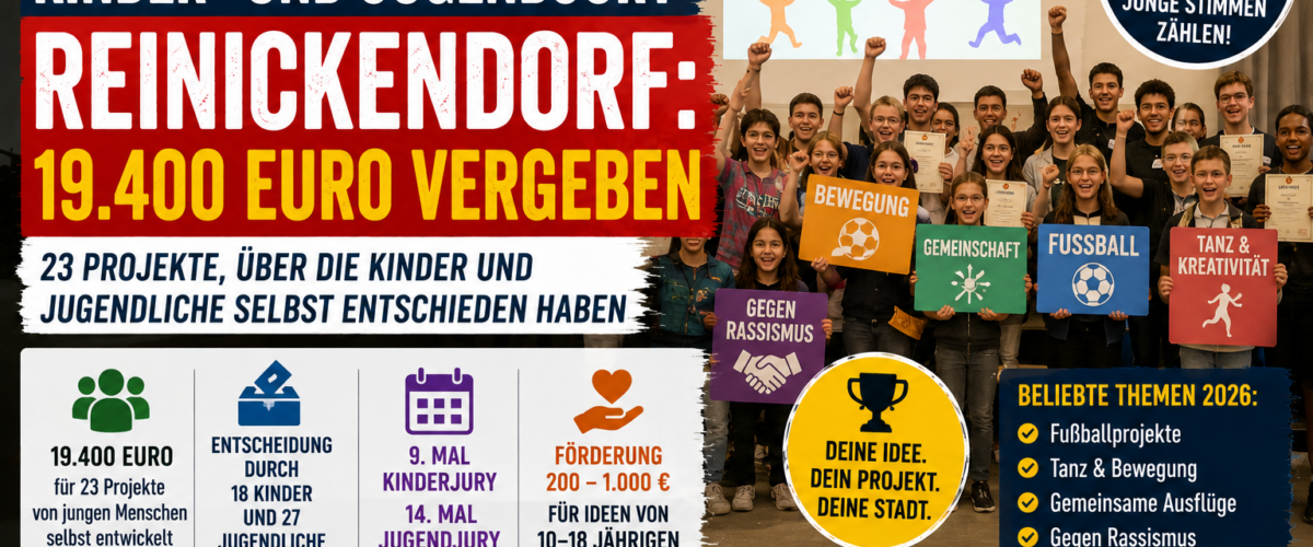 Kinder- und Jugendjury Reinickendorf vergibt 19.400 Euro an 23 Projekte von Kindern und Jugendlichen