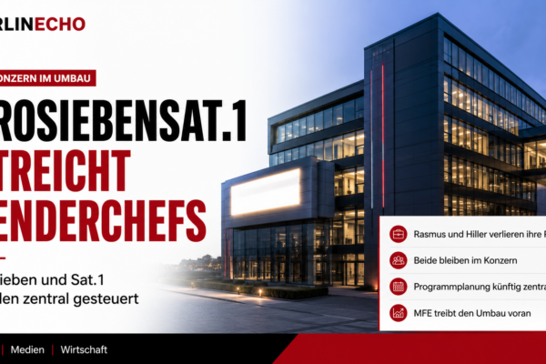 ProSiebenSat.1 streicht die Senderchef-Posten von ProSieben und Sat.1, Programmplanung wird zentral gesteuert