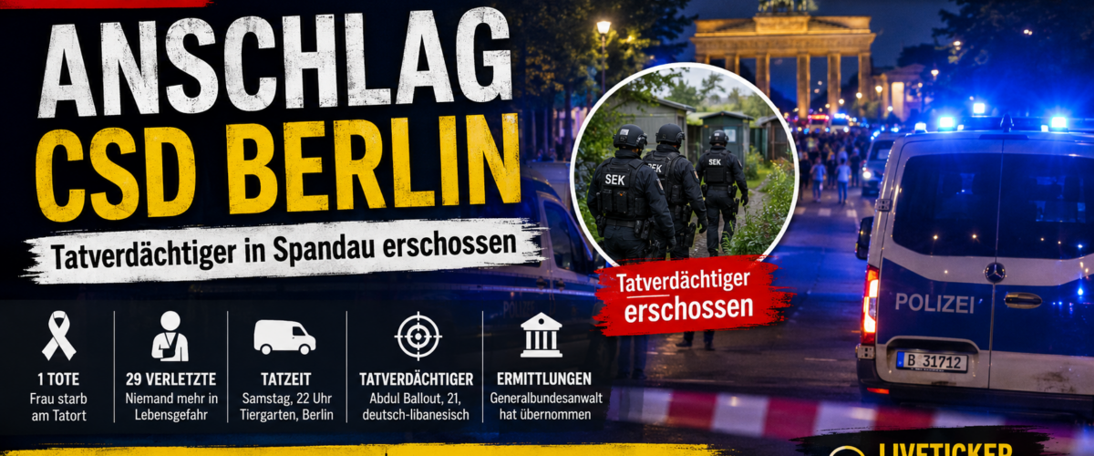 Polizeieinsatz in Berlin nach dem Anschlag beim CSD und dem tödlichen SEK-Einsatz gegen den Tatverdächtigen in Spandau