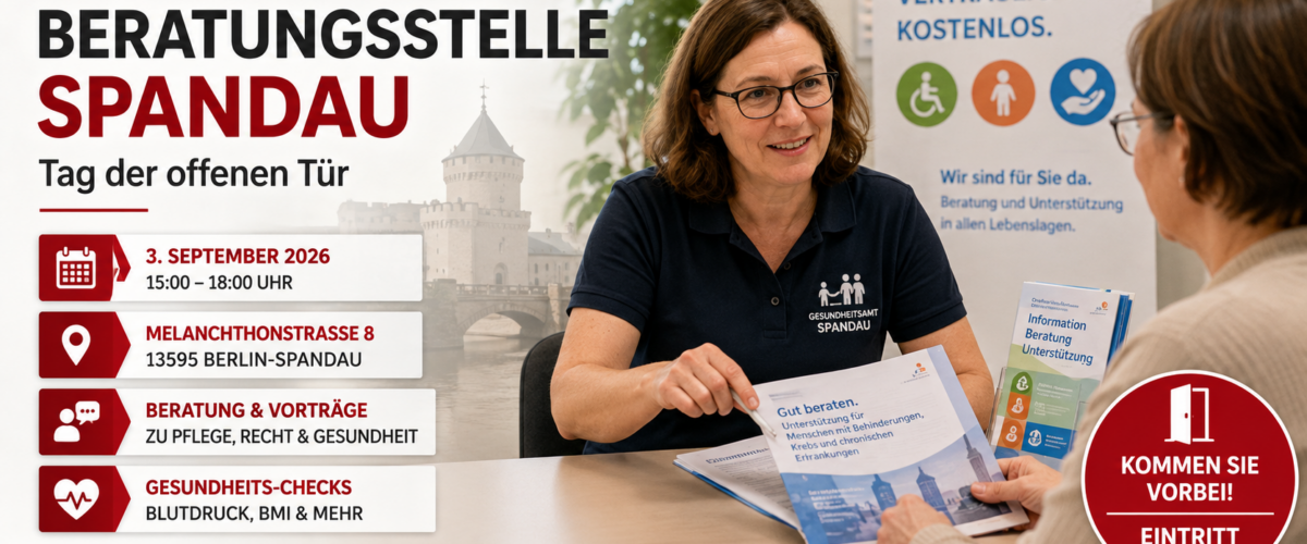 Beratungsgespräch in der Beratungsstelle Spandau zum Tag der offenen Tür am 3. September 2026