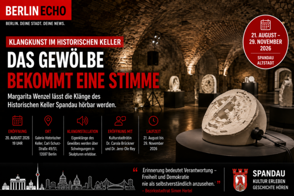 Historischer Keller Spandau mit atmosphärischem Gewölbe und Klanginstallation von Margarita Wenzel