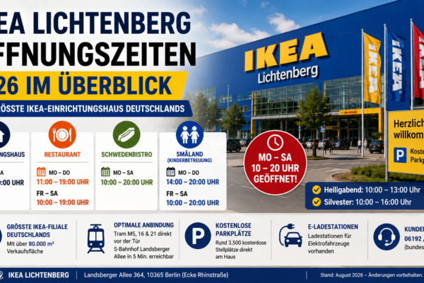 Ikea Lichtenberg Öffnungszeiten 2026 mit Zeiten für Einrichtungshaus, Restaurant, Bistro und Småland