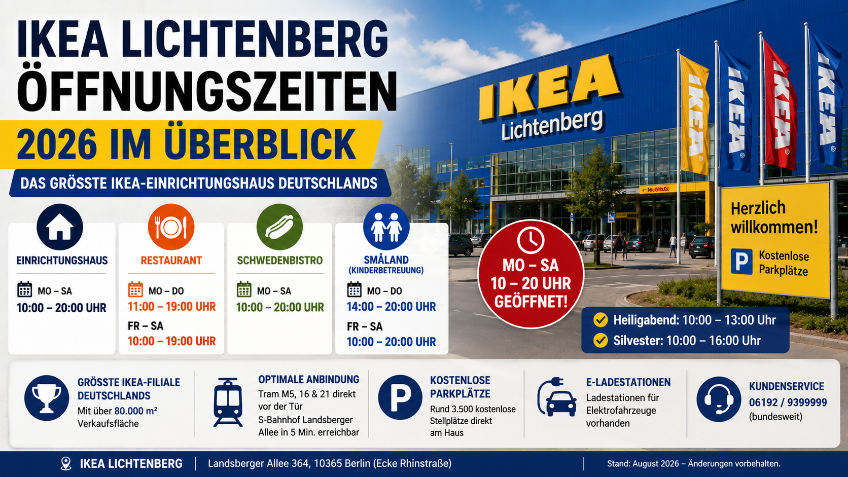 Ikea Lichtenberg Öffnungszeiten 2026 mit Zeiten für Einrichtungshaus, Restaurant, Bistro und Småland