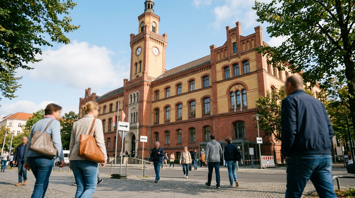 BVV-Wahl Charlottenburg-Wilmersdorf: Rathaus und Bezirksamt in Charlottenburg-Wilmersdorf an einem Wahlsonntag