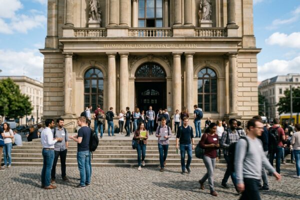 ERC Starting Grants Berlin: historisches Hauptgebäude der Humboldt-Universität Unter den Linden bei Tageslicht