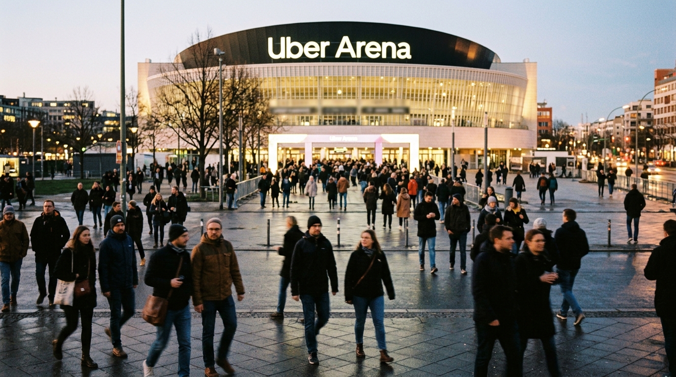 James Blunt Berlin: Uber Arena in Friedrichshain am Abend eines Konzerttermins
